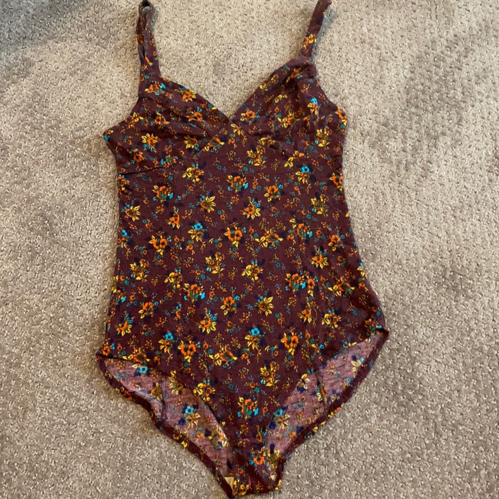 Silence + Noise Floral Leotard